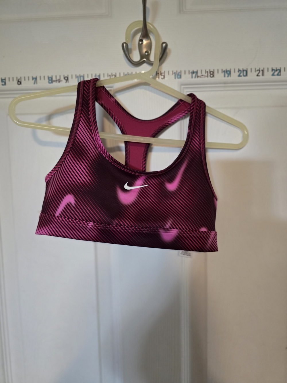 Nike Girls Maroon & Hot Pink Racerback Sports Bra